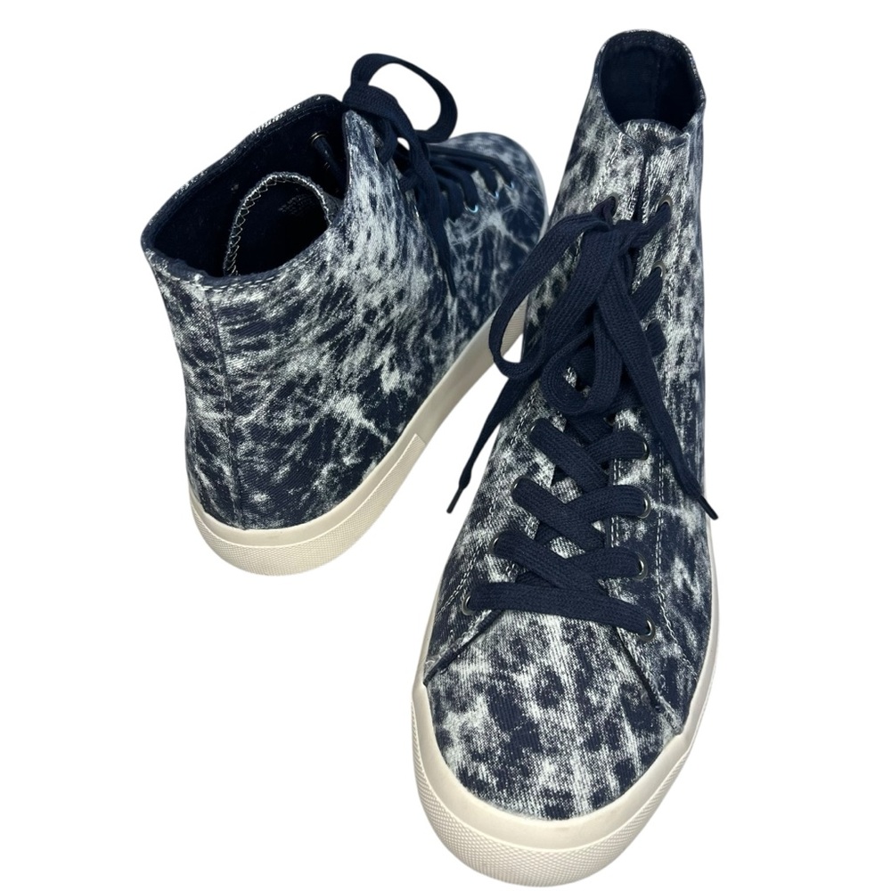 Sun + Stone Mens Mesa High Top Blue Tie Dye Sneakers US Size 11.5M Cushioned